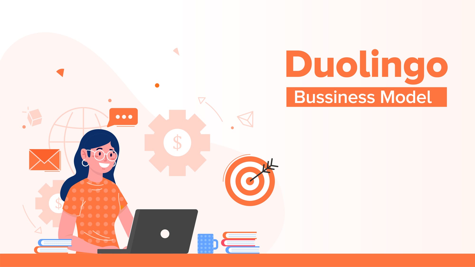 Duolingo business model visual: user engagement and monetization.