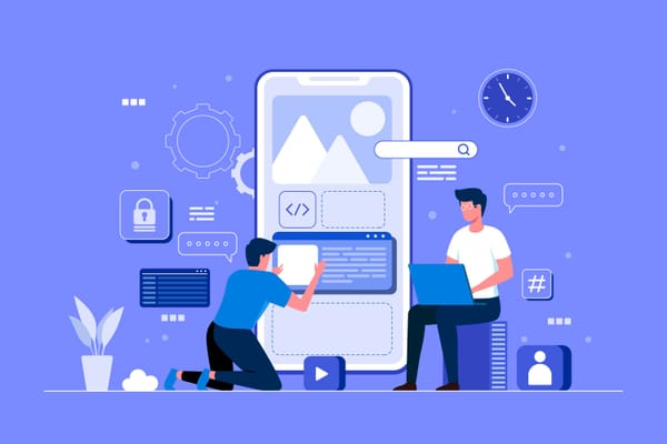 Business team analysing outsourcing partners for app development success