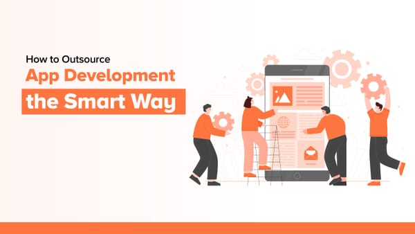 Smart app development in action, a collaborative team turning ideas into sleek, scalable mobile solutions through the right outsourcing partner